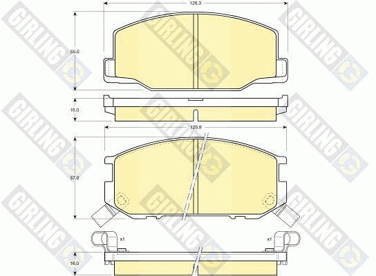 Brake Pad Set, disc brake (6108699)