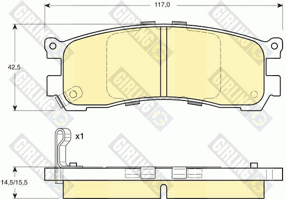 Brake Pad Set, disc brake (6131799)
