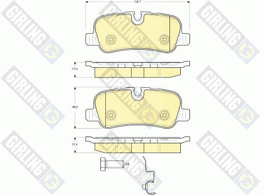 Brake Pad Set, disc brake (6116321)