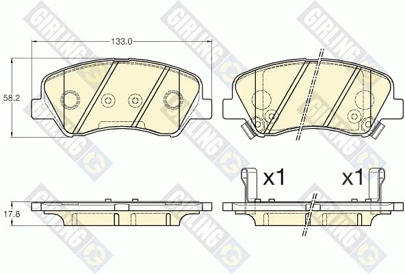Brake Pad Set, disc brake (6135485)