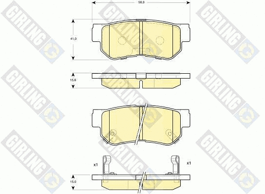 Brake Pad Set, disc brake (6132989)