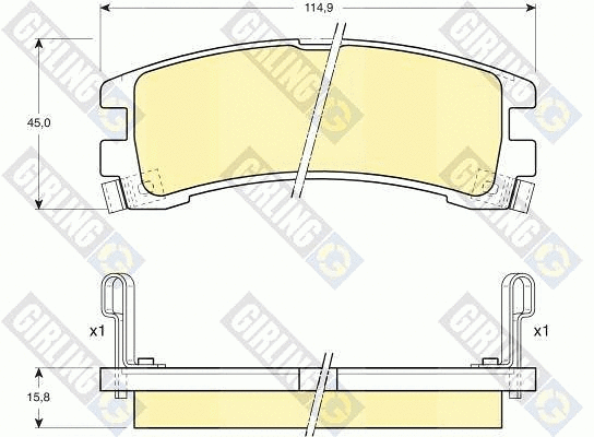 Brake Pad Set, disc brake (6110189)