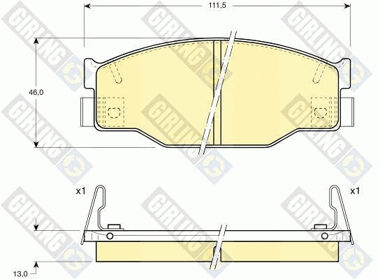 Brake Pad Set, disc brake (6109359)