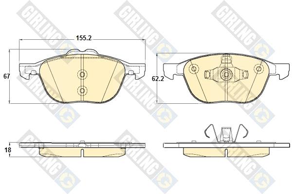 Brake Pad Set, disc brake (6120432)