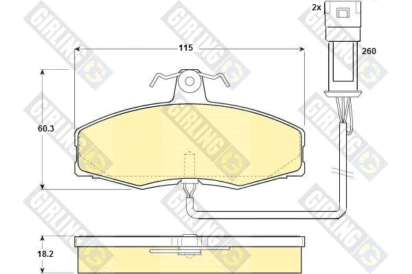 Brake Pad Set, disc brake (6104401)