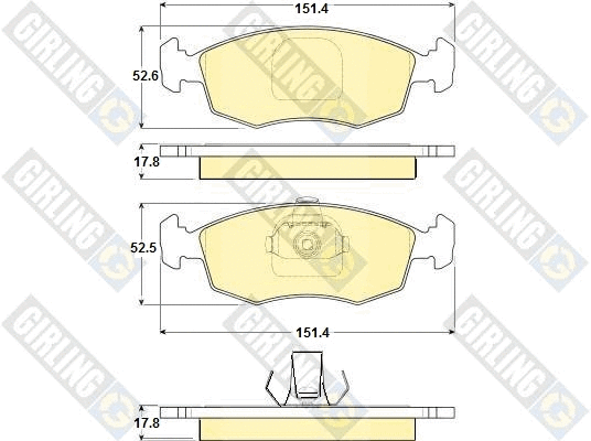 Brake Pad Set, disc brake (6114432)
