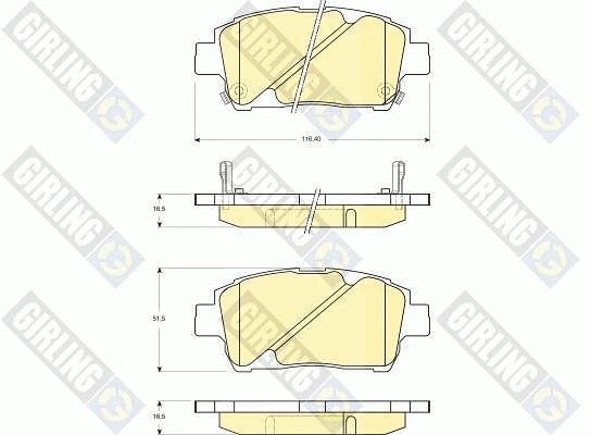 Brake Pad Set, disc brake (6132429)