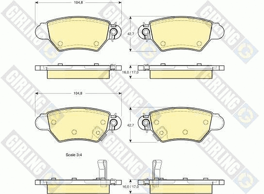 Brake Pad Set, disc brake (6113524)