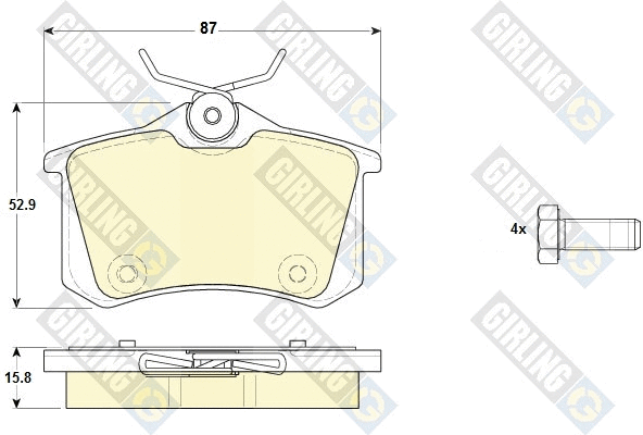 Brake Pad Set, disc brake (6119731)