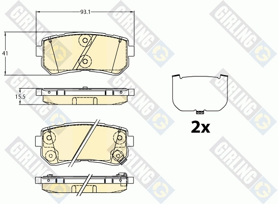 Brake Pad Set, disc brake (6136366)