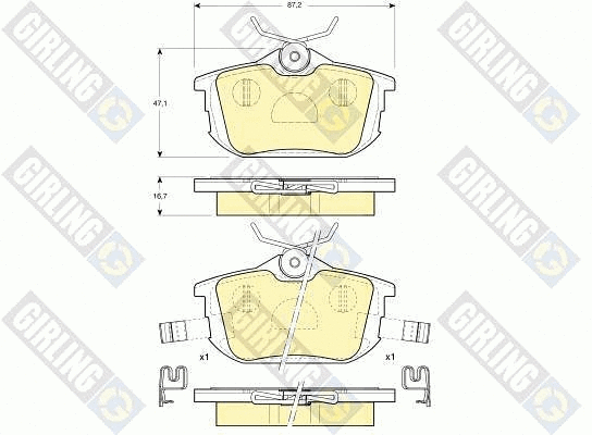 Brake Pad Set, disc brake (6113141)