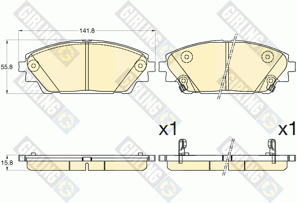 Brake Pad Set, disc brake (6135926)