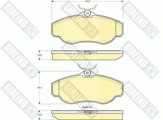 Brake Pad Set, disc brake (6111561)