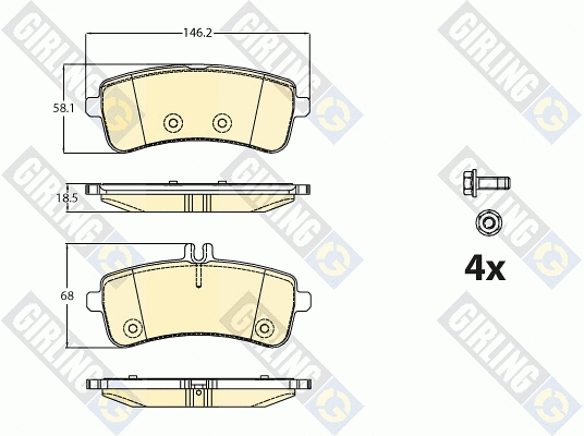 Brake Pad Set, disc brake (6120791)