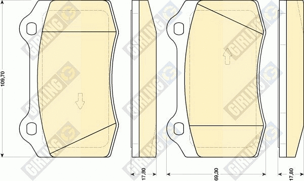 Brake Pad Set, disc brake (6117729)