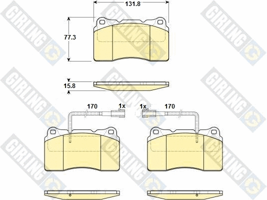 Brake Pad Set, disc brake (6114539)