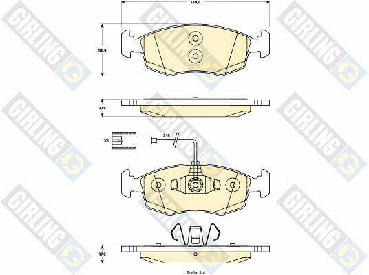 Brake Pad Set, disc brake (6118992)