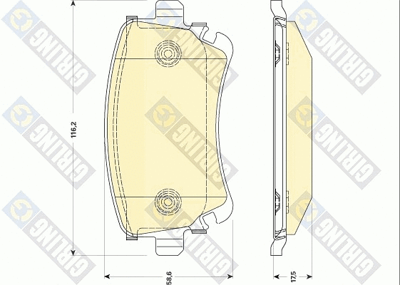 Brake Pad Set, disc brake (6117691)
