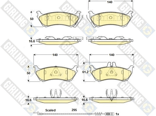 Brake Pad Set, disc brake (6114565)