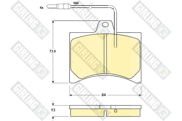 Brake Pad Set, disc brake (6102769)