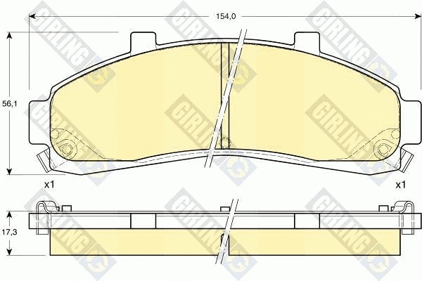 Brake Pad Set, disc brake (6140109)