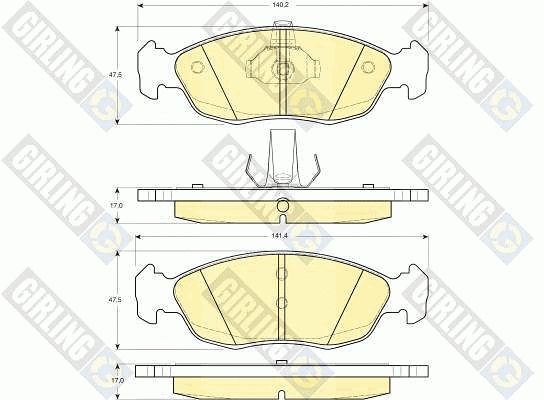 Brake Pad Set, disc brake (6113222)