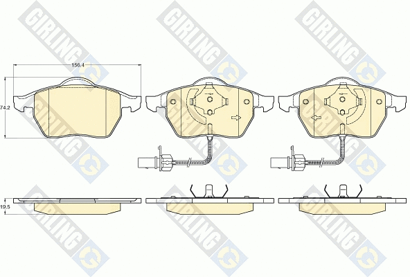 Brake Pad Set, disc brake (6113072)