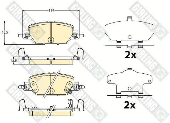 Brake Pad Set, disc brake (6122178)
