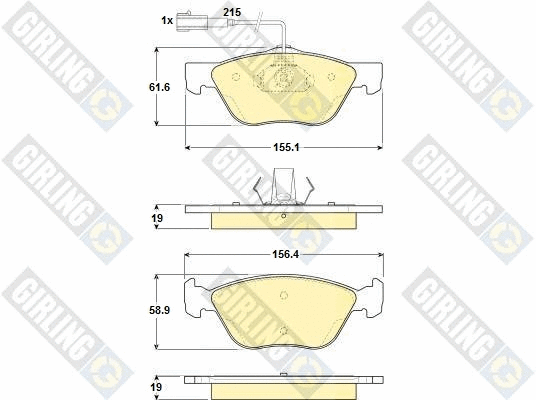Brake Pad Set, disc brake (6114452)