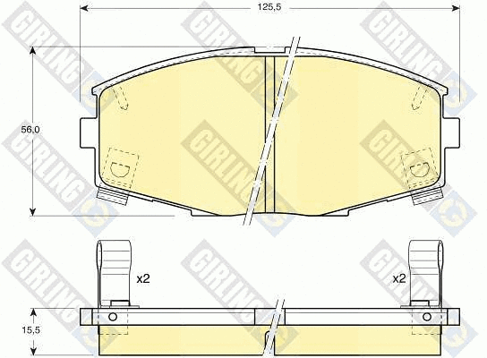 Brake Pad Set, disc brake (6108809)