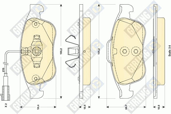 Brake Pad Set, disc brake (6118732)
