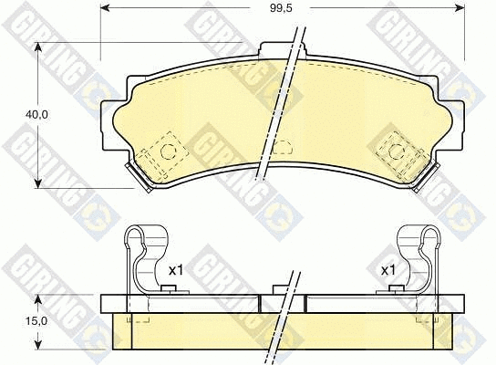 Brake Pad Set, disc brake (6131159)