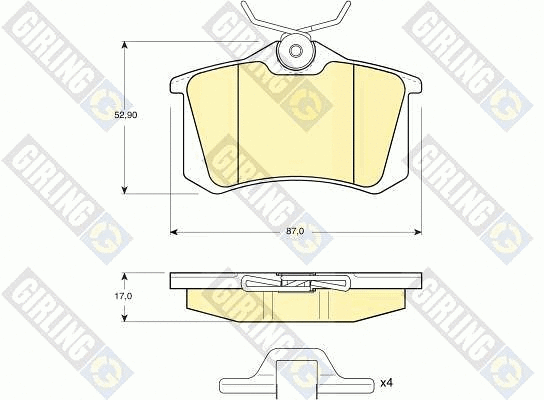 Brake Pad Set, disc brake (6113281)