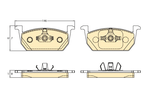Brake Pad Set, disc brake (6121592)