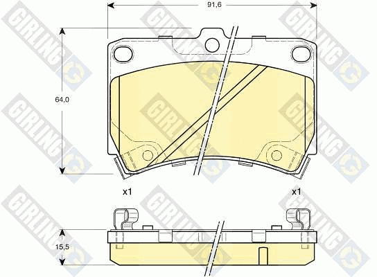 Brake Pad Set, disc brake (6132629)