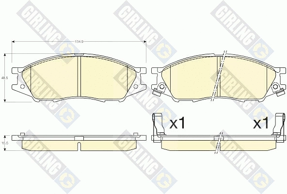 Brake Pad Set, disc brake (6135636)