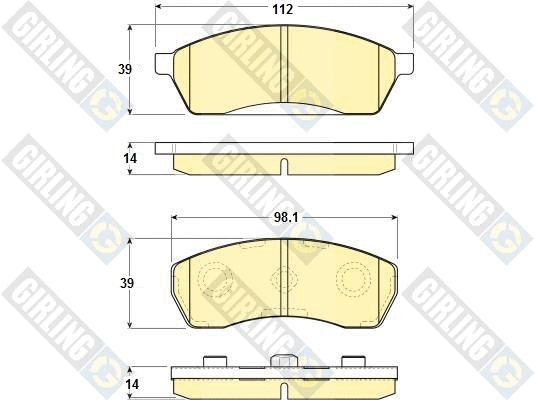 Brake Pad Set, disc brake (6130689)