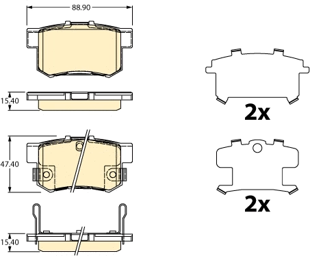Brake Pad Set, disc brake (6135169)