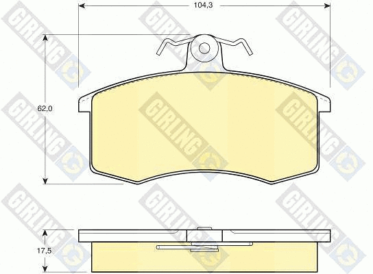 Brake Pad Set, disc brake (6104691)