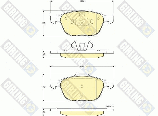 Brake Pad Set, disc brake (6115832)