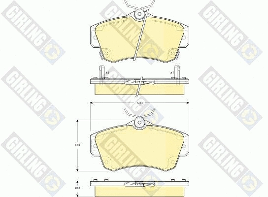 Brake Pad Set, disc brake (6141181)