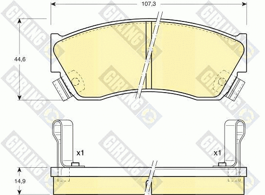 Brake Pad Set, disc brake (6108839)
