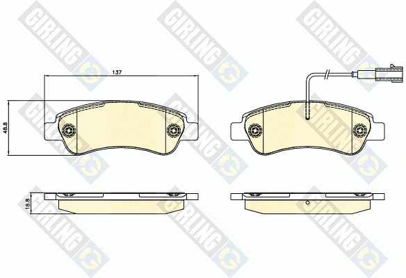 Brake Pad Set, disc brake (6120684)
