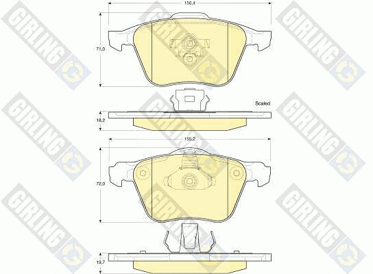 Brake Pad Set, disc brake (6115762)