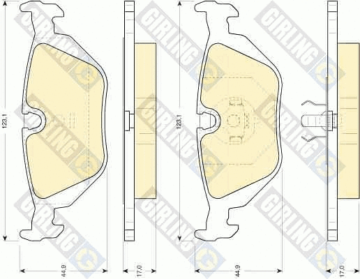 Brake Pad Set, disc brake (6111892)