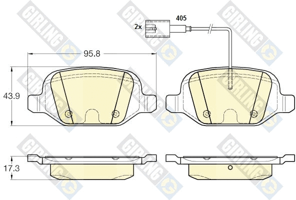 Brake Pad Set, disc brake (6119851)
