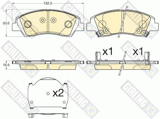 Brake Pad Set, disc brake (6136186)