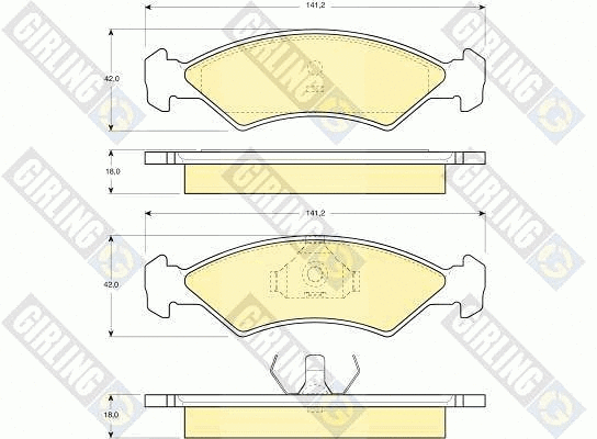 Brake Pad Set, disc brake (6103112)