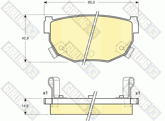 Brake Pad Set, disc brake (6131439)