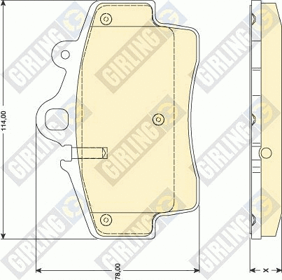 Brake Pad Set, disc brake (6117569)